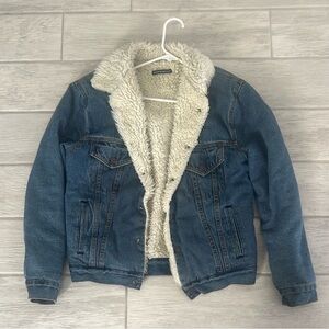 Brandy Melville Jean Jacket with Sherpa Lining